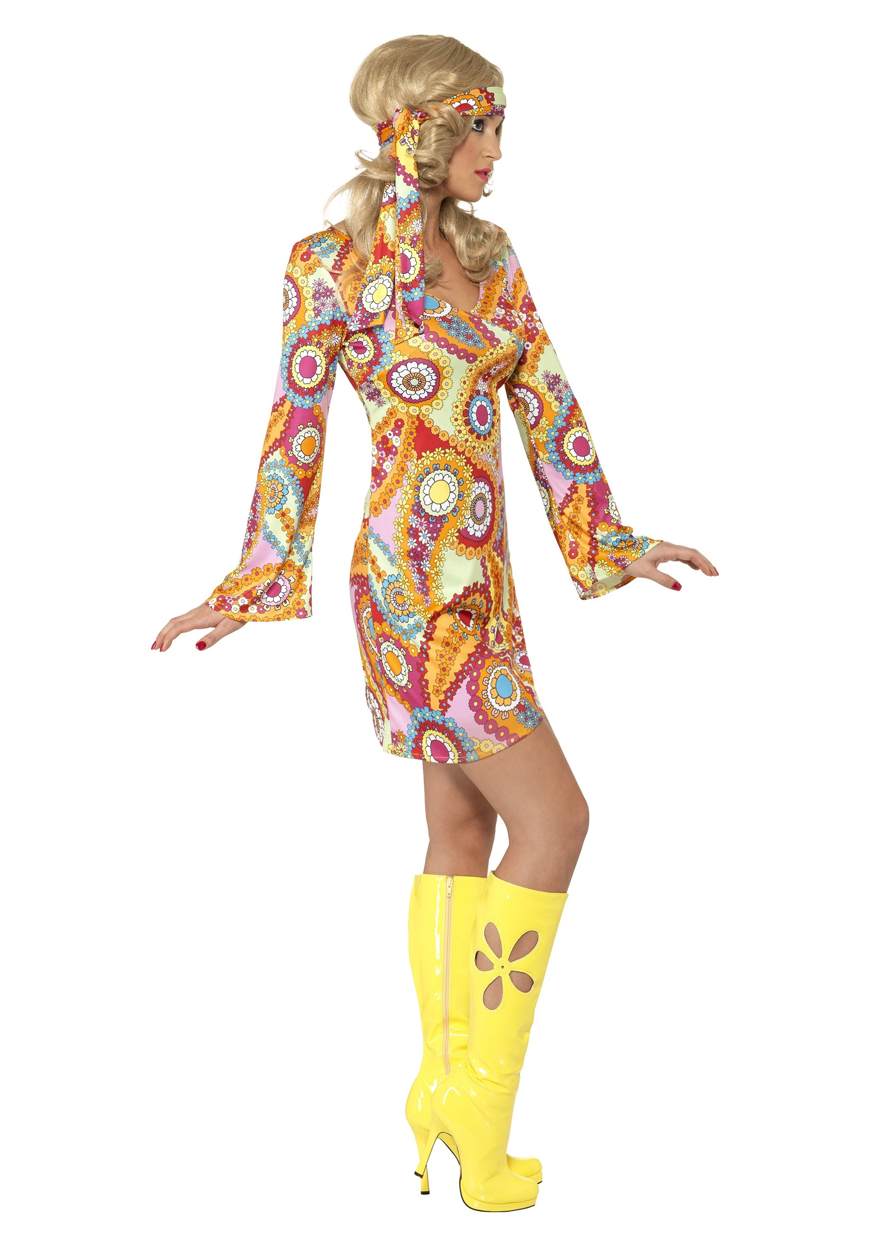 Smiffys 1960s Paisley Hippie Costume - Image 3