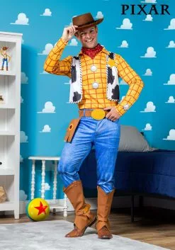 Fun Costumes Men's Disney Deluxe Woody Toy Story Costume