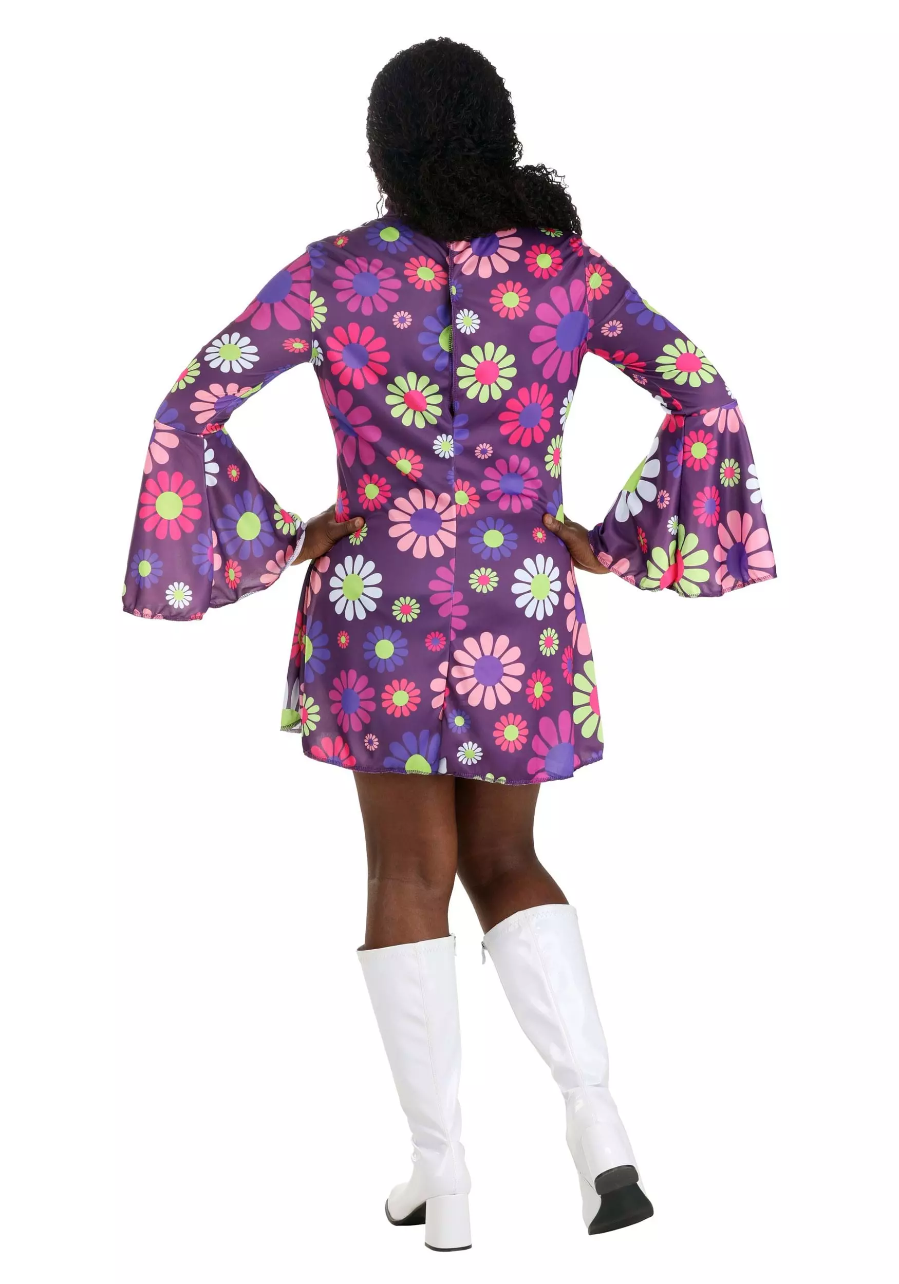 Fun Costumes Women's Adult Groovy Flower Power Costume - Image 4