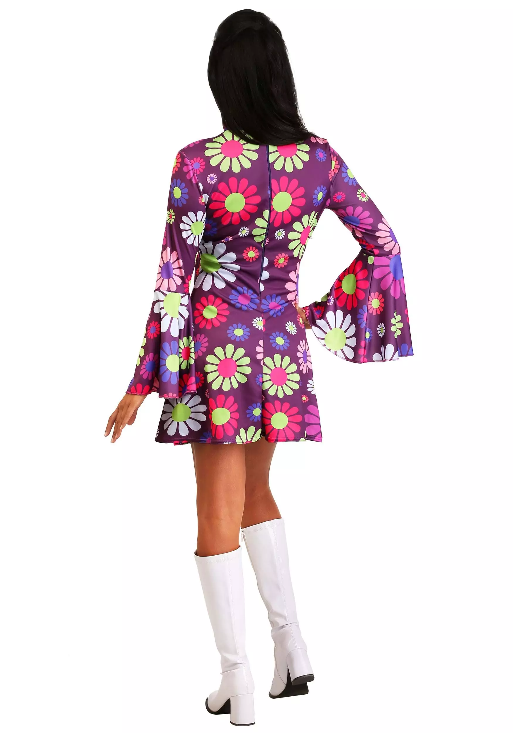 Fun Costumes Women's Adult Groovy Flower Power Costume - Image 5