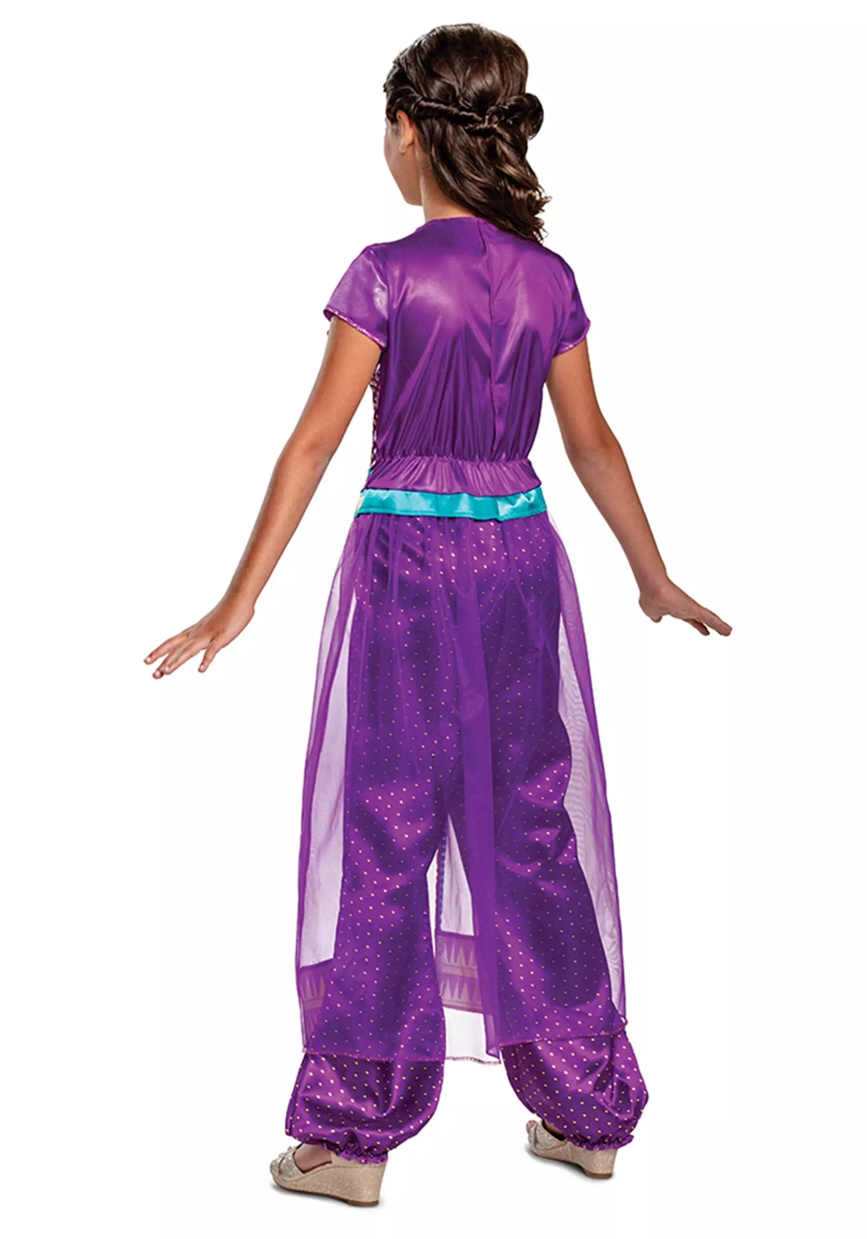 Disguise Aladdin Live Action Child Jasmine Purple Classic Costume - Image 2