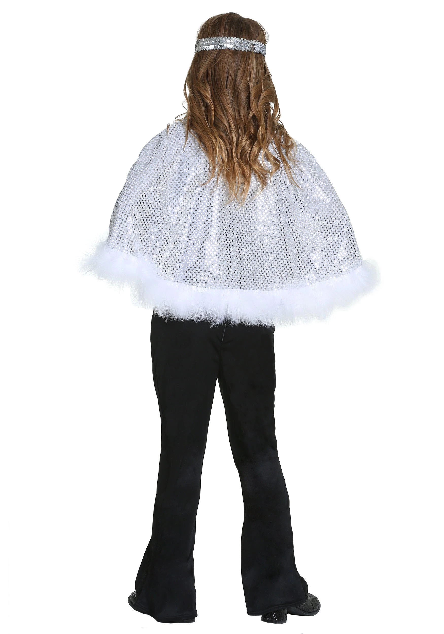 Fun Costumes Girls Dazzling Silver Disco Costume - Image 2