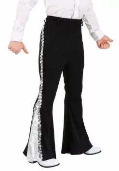 Fun Costumes Silver Sequin Disco Pants For Kids