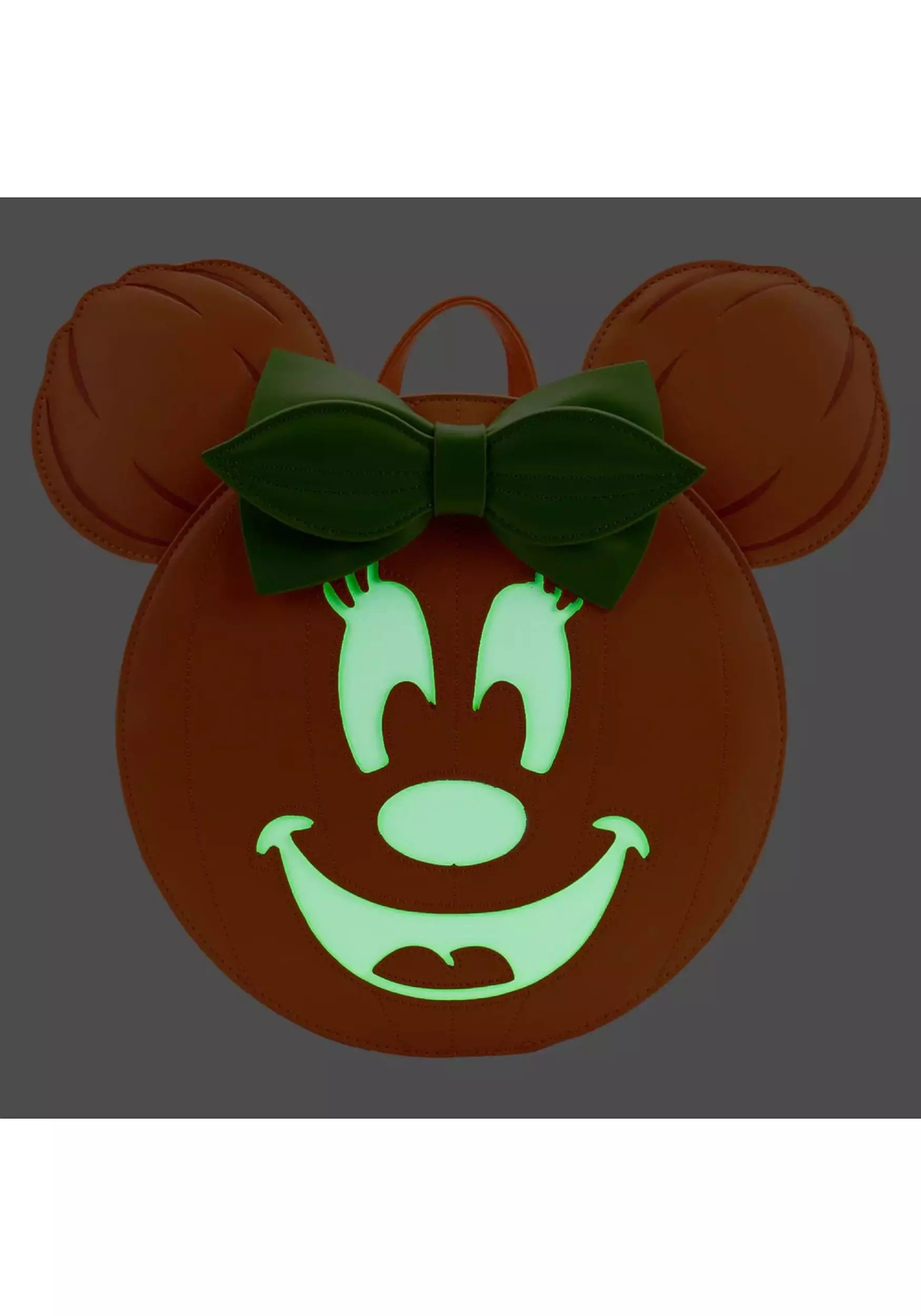 Disney Glow Face Minnie Pumpkin Loungefly Mini Backpack - Image 2