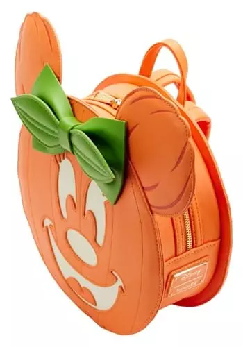 Disney Glow Face Minnie Pumpkin Loungefly Mini Backpack - Image 3