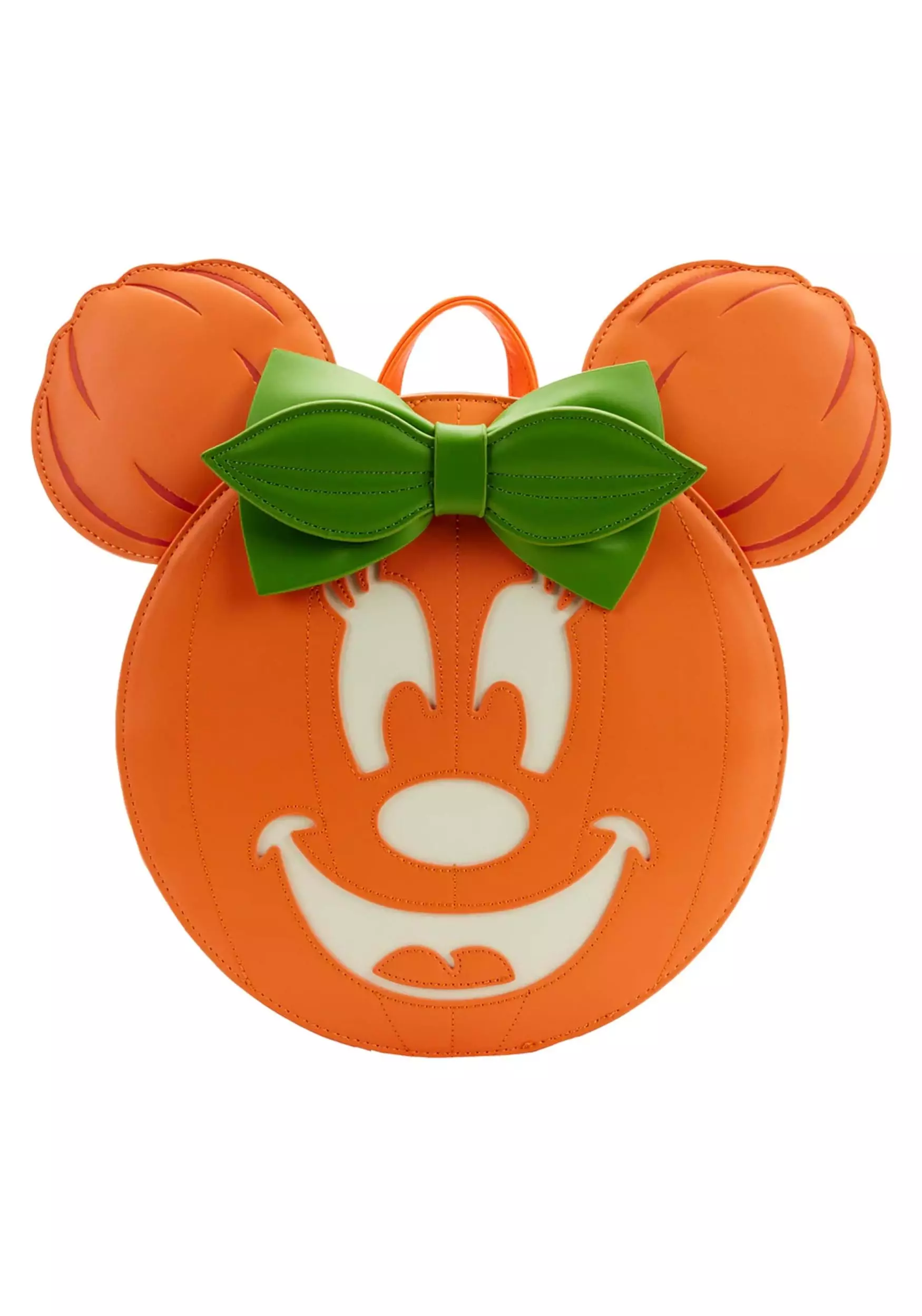 Disney Glow Face Minnie Pumpkin Loungefly Mini Backpack