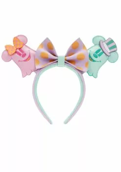 Women's Loungefly Disney Pastel Ghost Minnie And Mickey Ears Headband