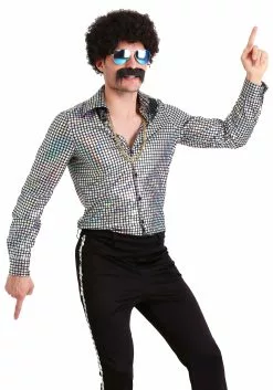 Fun Costumes Men's Disco Ball Shirt