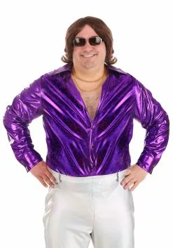Fun Costumes Plus Size Shattered Glass Disco Shirt For Men