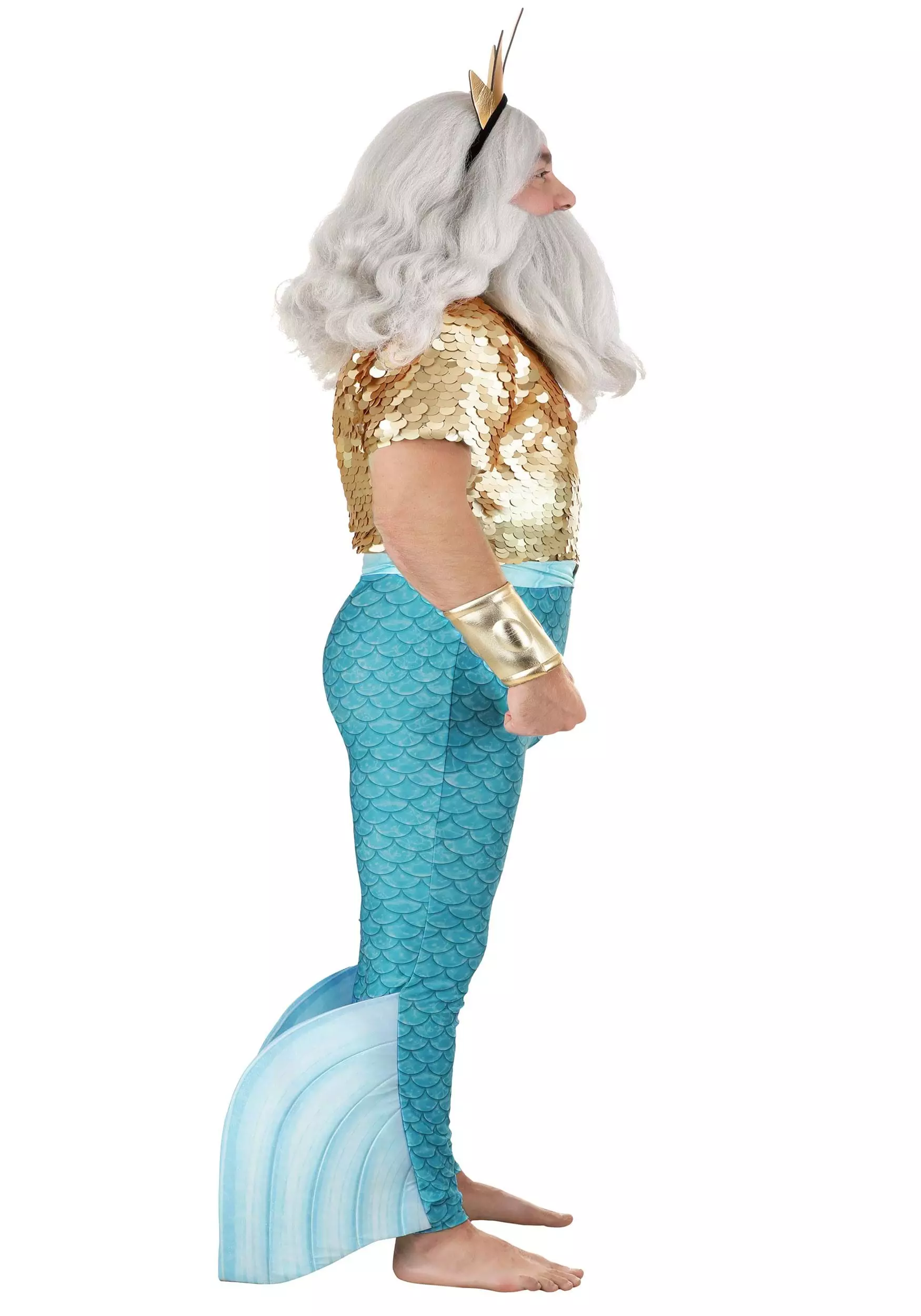 Fun Costumes Disney Plus Size Little Mermaid King Triton Costume For Men - Image 6