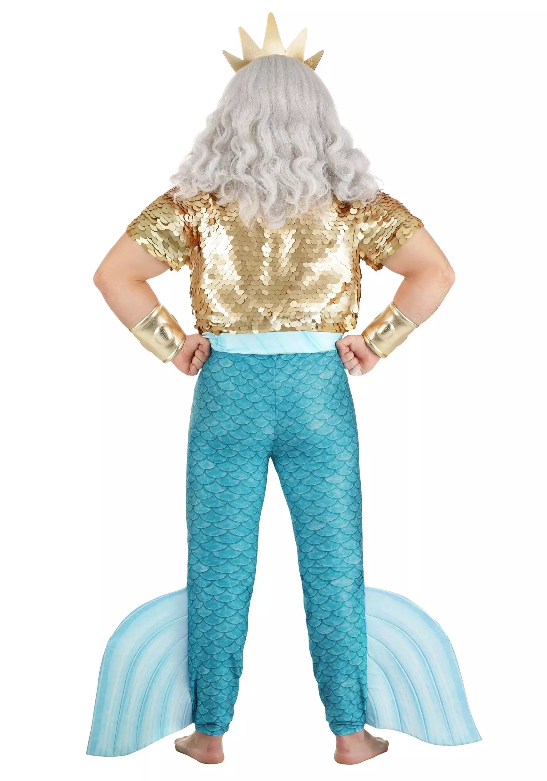 Fun Costumes Disney Plus Size Little Mermaid King Triton Costume For Men - Image 7