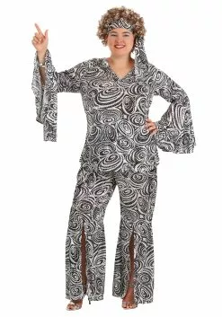 California Costume Collection Women's Plus Size Foxy Lady Disco Costume