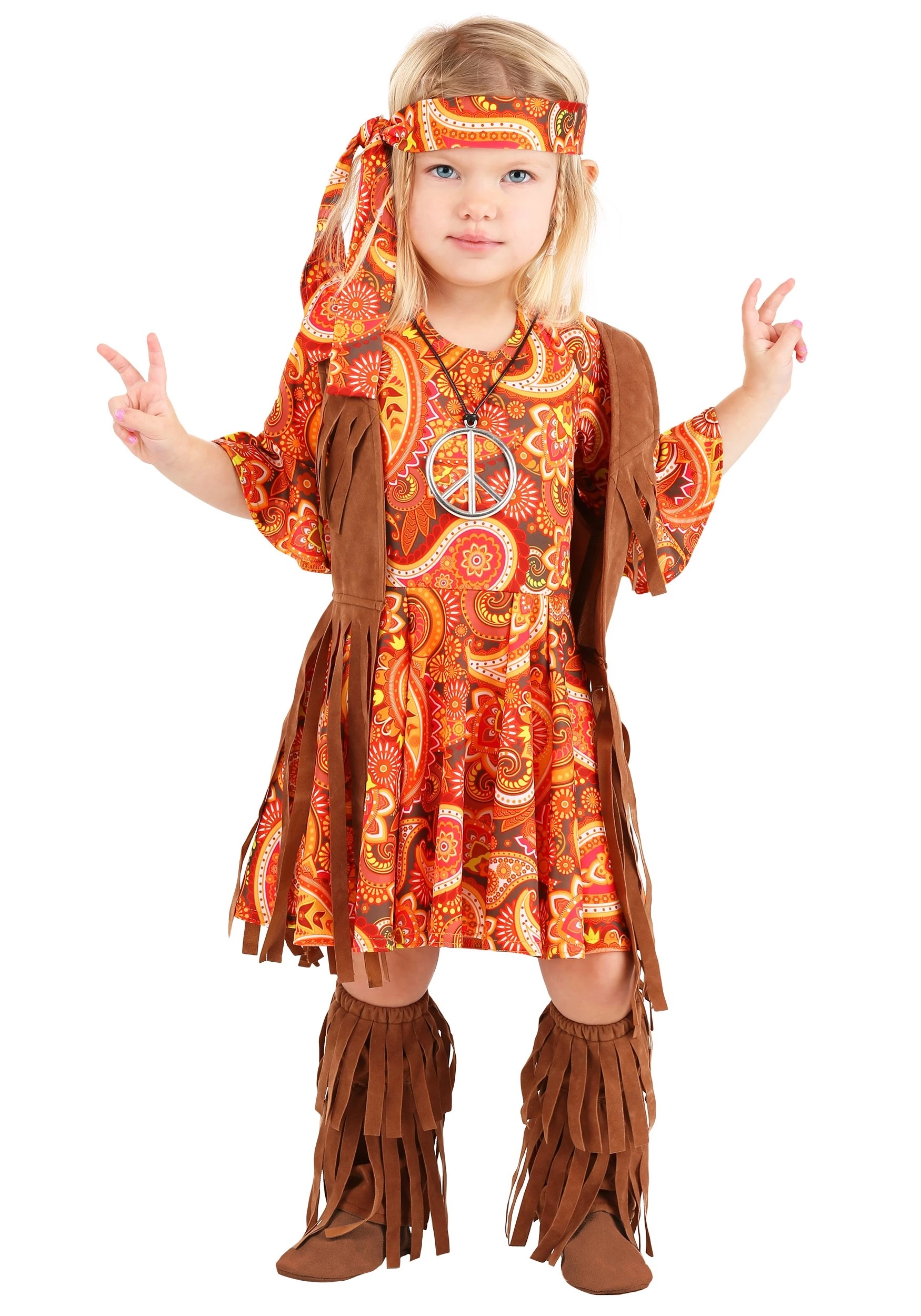 Fun Costumes Fringe Hippie Toddler Costume