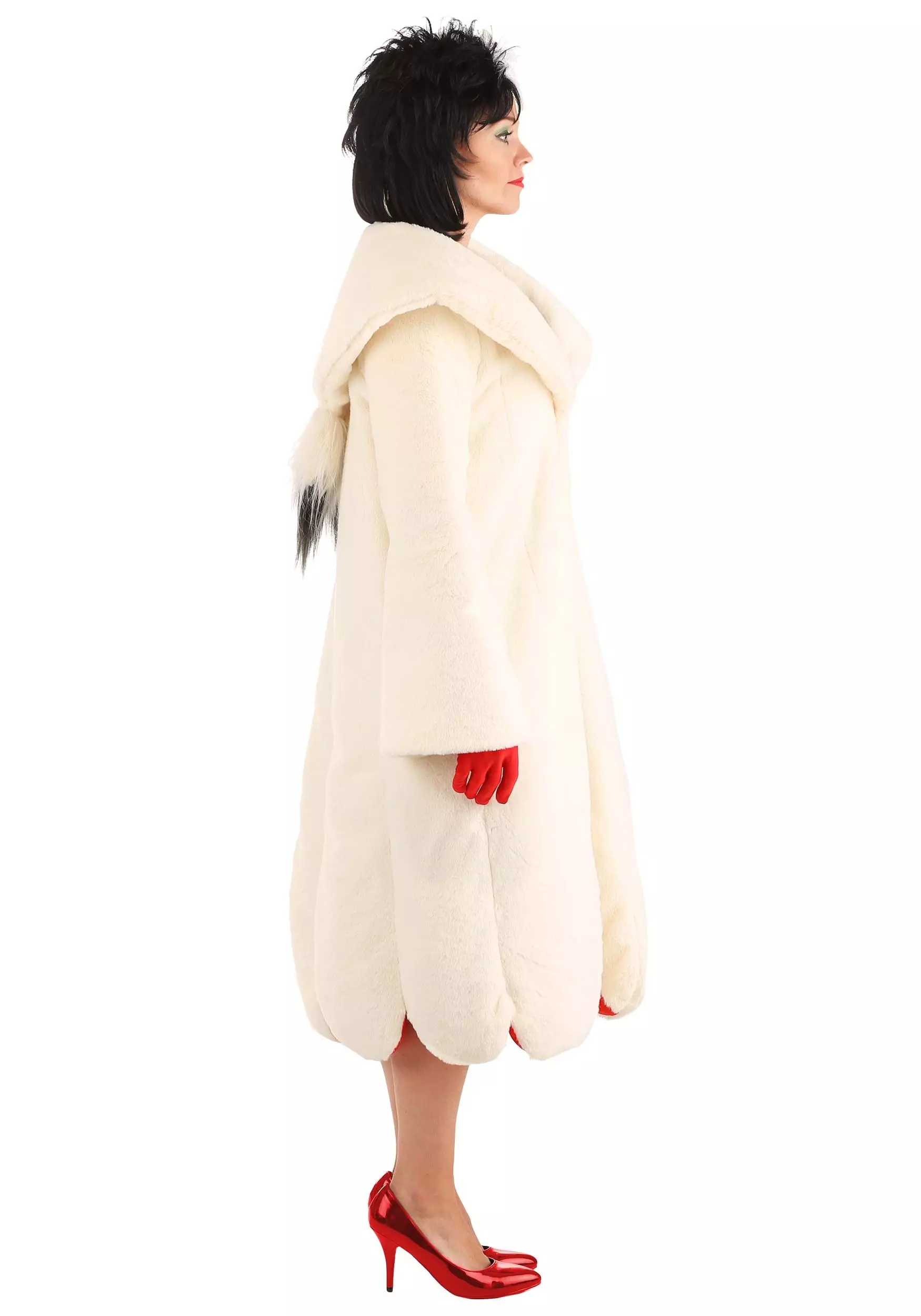 Fun Costumes Cruella De Vil Coat Costume For Women From Disney's 101 Dalmatians - Image 8