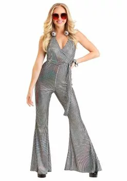 Fun Costumes Women's Silver Disco Dazzler Costume