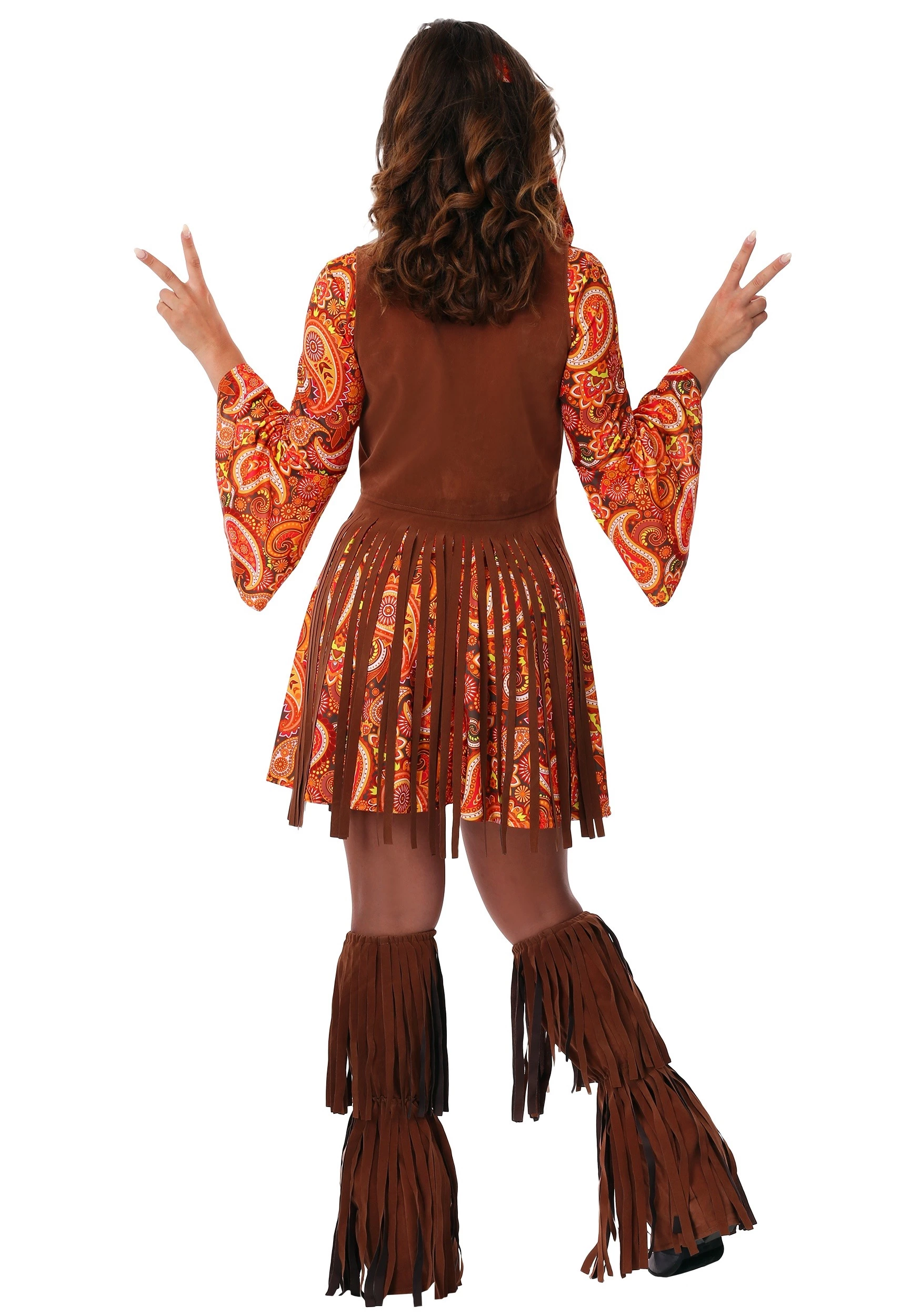 Fun Costumes Fringe Hippie Women's Plus Size Costume - Image 2