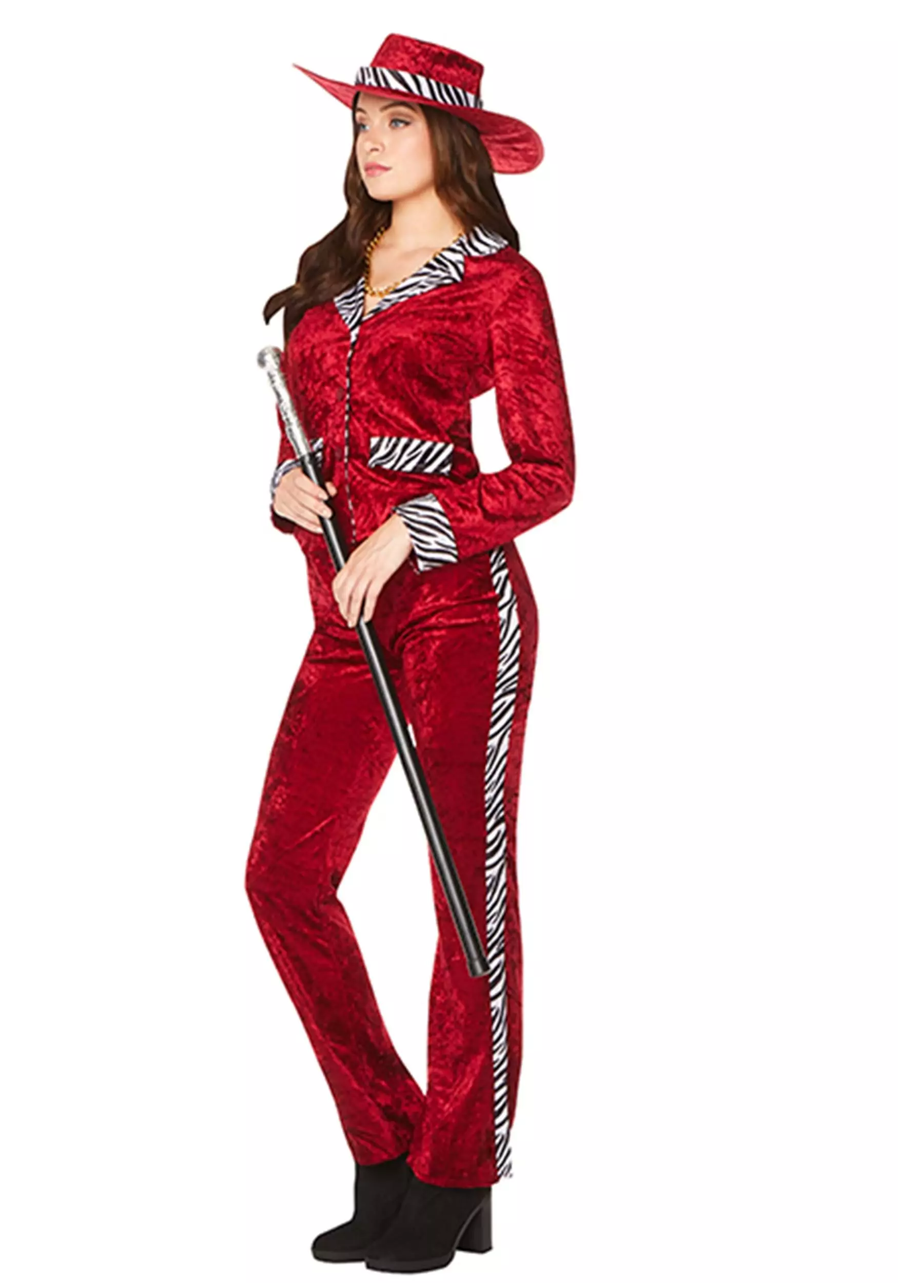 Karnival Costumes Red Lady Pimp Womens Costume - Image 2