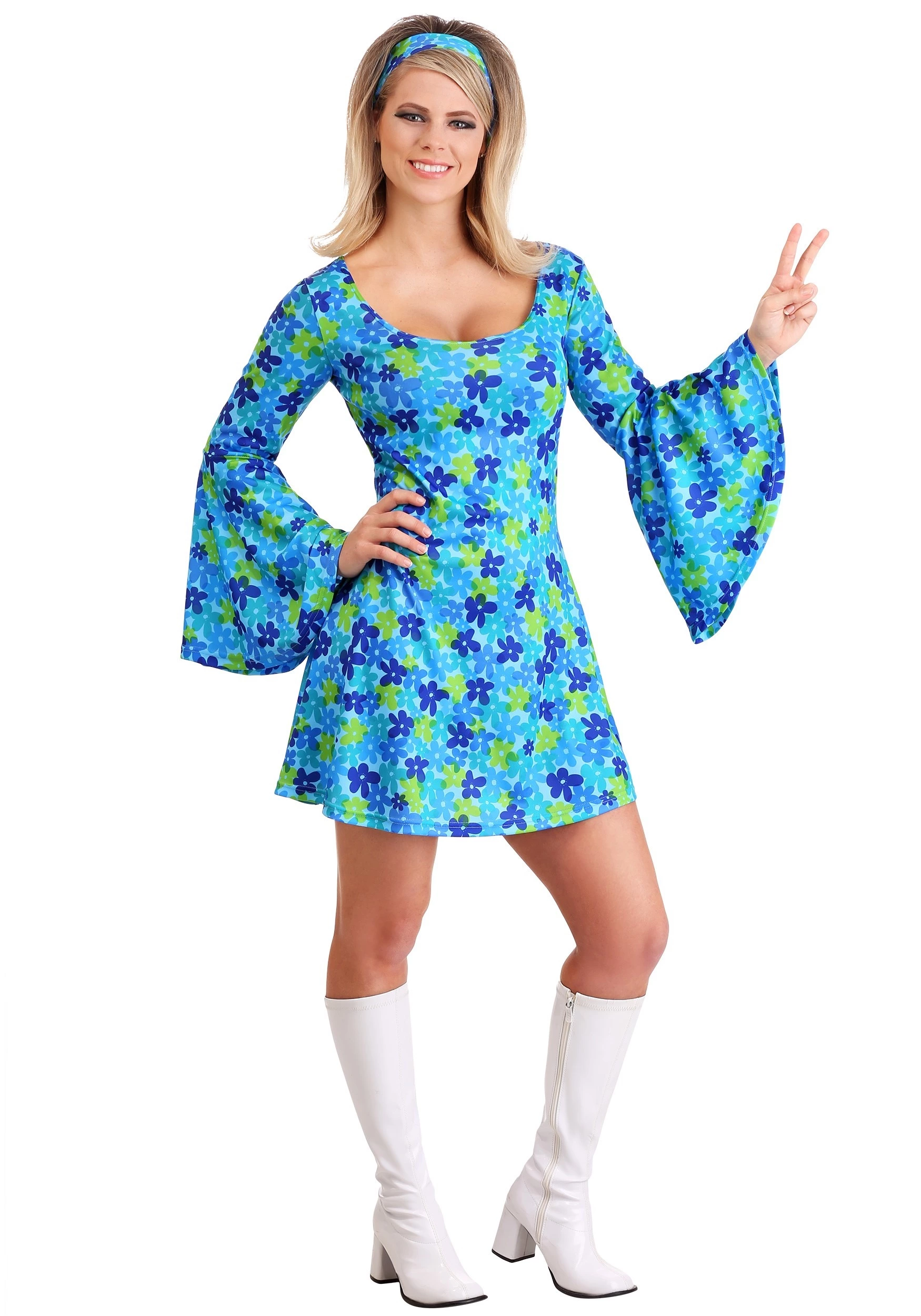 Fun Costumes Women's Wild Flower 70s Disco Dress Costume - Image 3