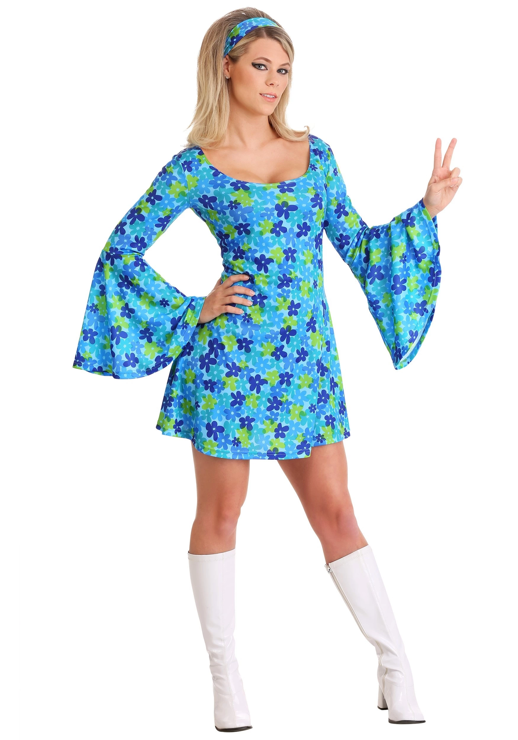 Fun Costumes Women's Wild Flower 70s Disco Dress Costume